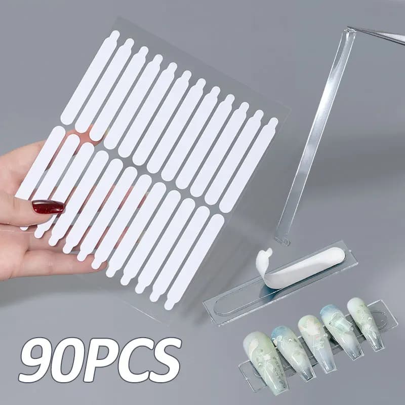False Nail Tips Holder Nail Art Display Stand Double-side Adhesive Tape Strip Nails Thickened Crystal Glue Manicure Tools