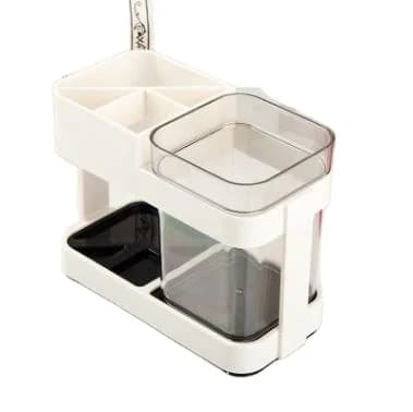 Portaspazzolino con 2 bicchieri per il risciacquo Portaspazzolino pratico Porta bicchieri per il risciacquo del dentifricio Organizzatore Portaoggetti