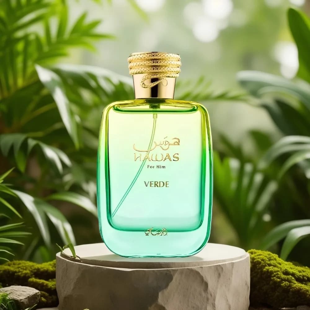 Rasasi Hawas Verde Eau de Parfum 100ml, Profumo Maschile Fresco con Note Agrumate e Legnose, Fragranza di Rosmarino e Ambra