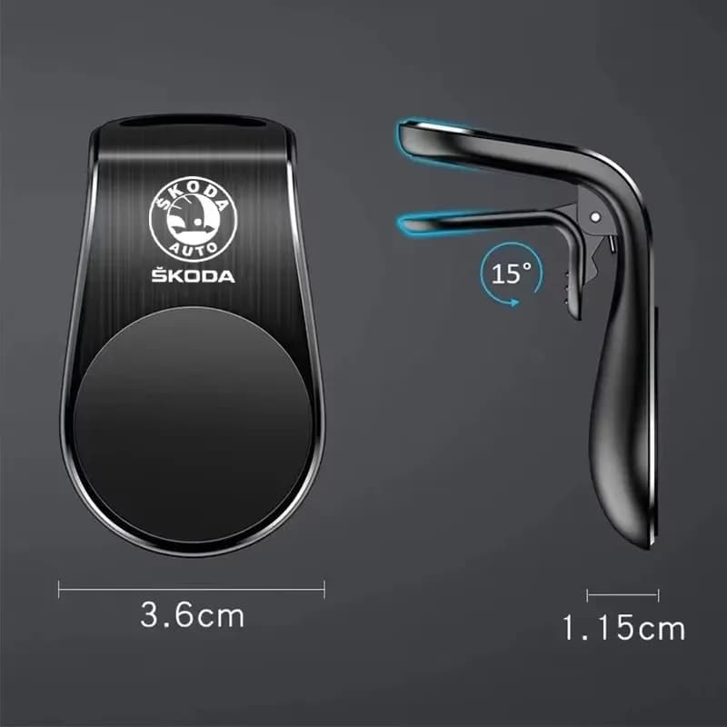 Supporto Magnetico per Telefono Auto 2026 per SKODA, Accessori in Metallo per Skoda Octavia, Enyaq, Rapid, Kodiaq, Kamiq, Karoq, Fabia, Superb