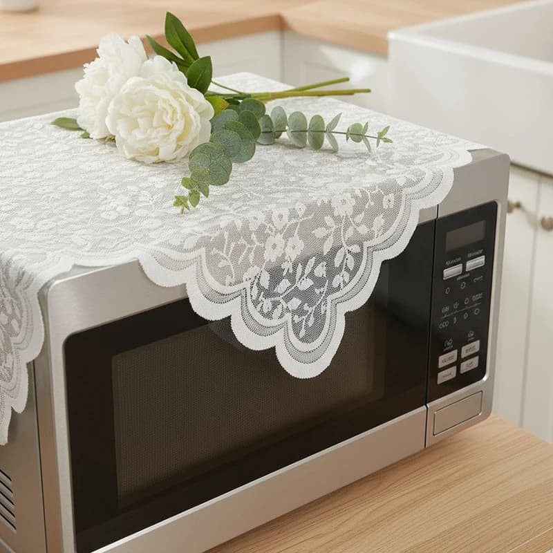 Lace microwave printer dust cover, bedside table household cover, universal simple cover cloth, coffee table cloth decoration