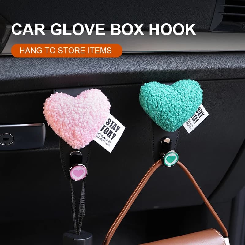 Gancio per vano portaoggetti dell'auto, organizer multifunzionale creativo a forma di cuore, strumento magico per l'organizzazione degli spazi