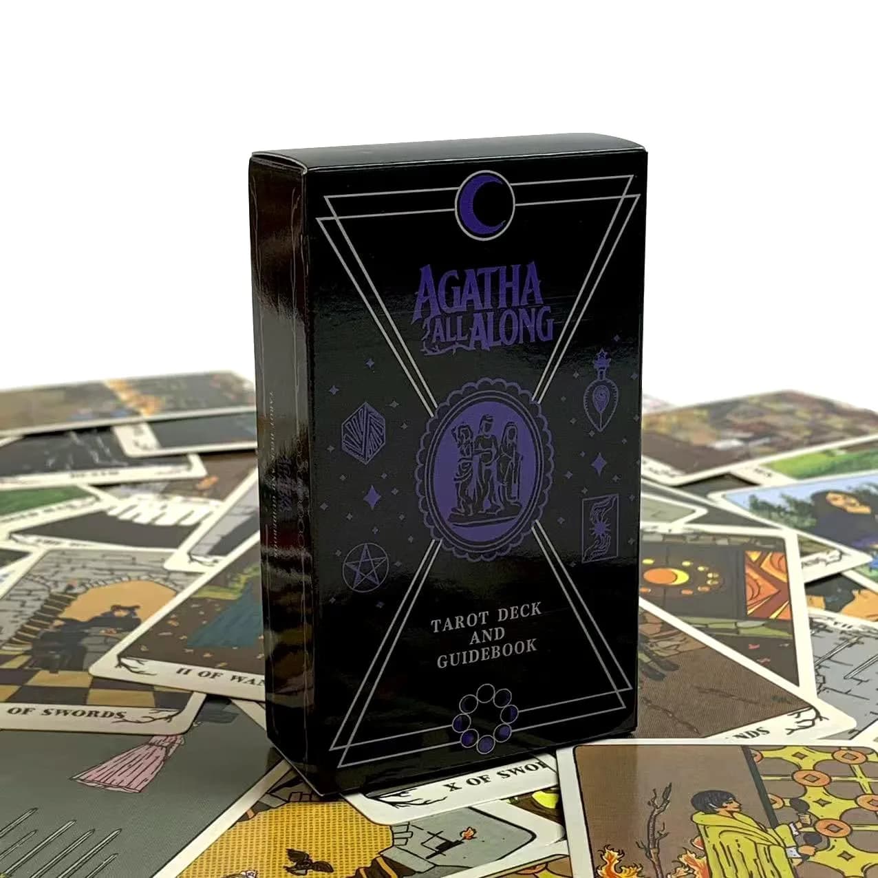 Agatha All Along Mazzo di tarocchi Un mazzo da 78 carte Versione inglese Carte per feste di divinazione preattiva del destino, regalo di Halloween e Natale