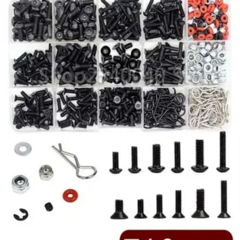 500 pz Universale RC Vite Kit Viti Assortimento Set Hardware Elementi di Fissaggio per Traxxas Axial Redcat HPI Arrma Losi 1/8 1/10 1/12