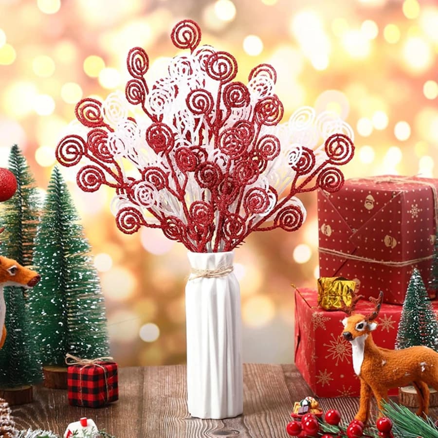 5/10PCS Artificial Plant New Year Christmas Pino Ramo Finto Ghirlanda Ghirlanda Decorations For House Outdoor Wedding Garden Courtyard Gift FAI FROM YOU