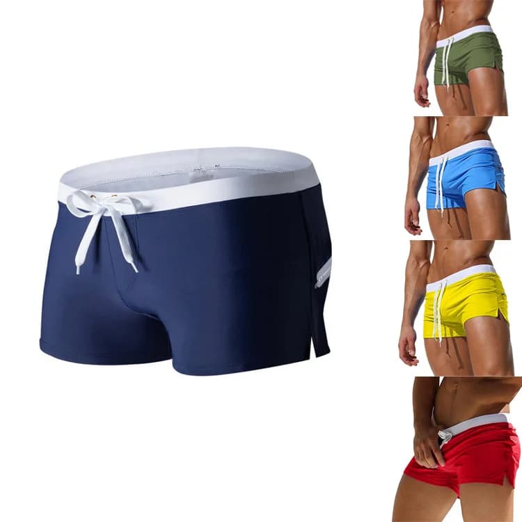 Costume da Bagno Uomo 10 Colori con Tasca Posteriore, Asciugatura Rapida, Boxer da Spiaggia Estivi