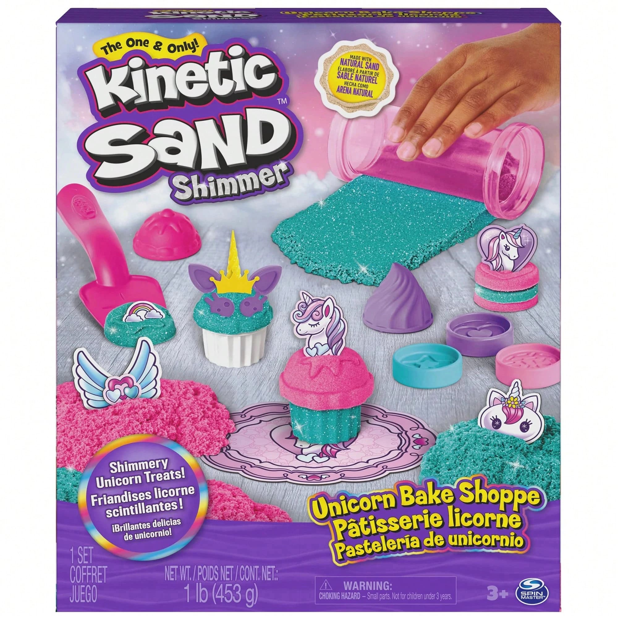 Set di Giocattoli Cinetici con Sabbia Spaziale per Bambini, Sandbox Magico Completo con Simpatici Stampi per Gelato, Sabbia Sensoriale Dinamica con Strumenti