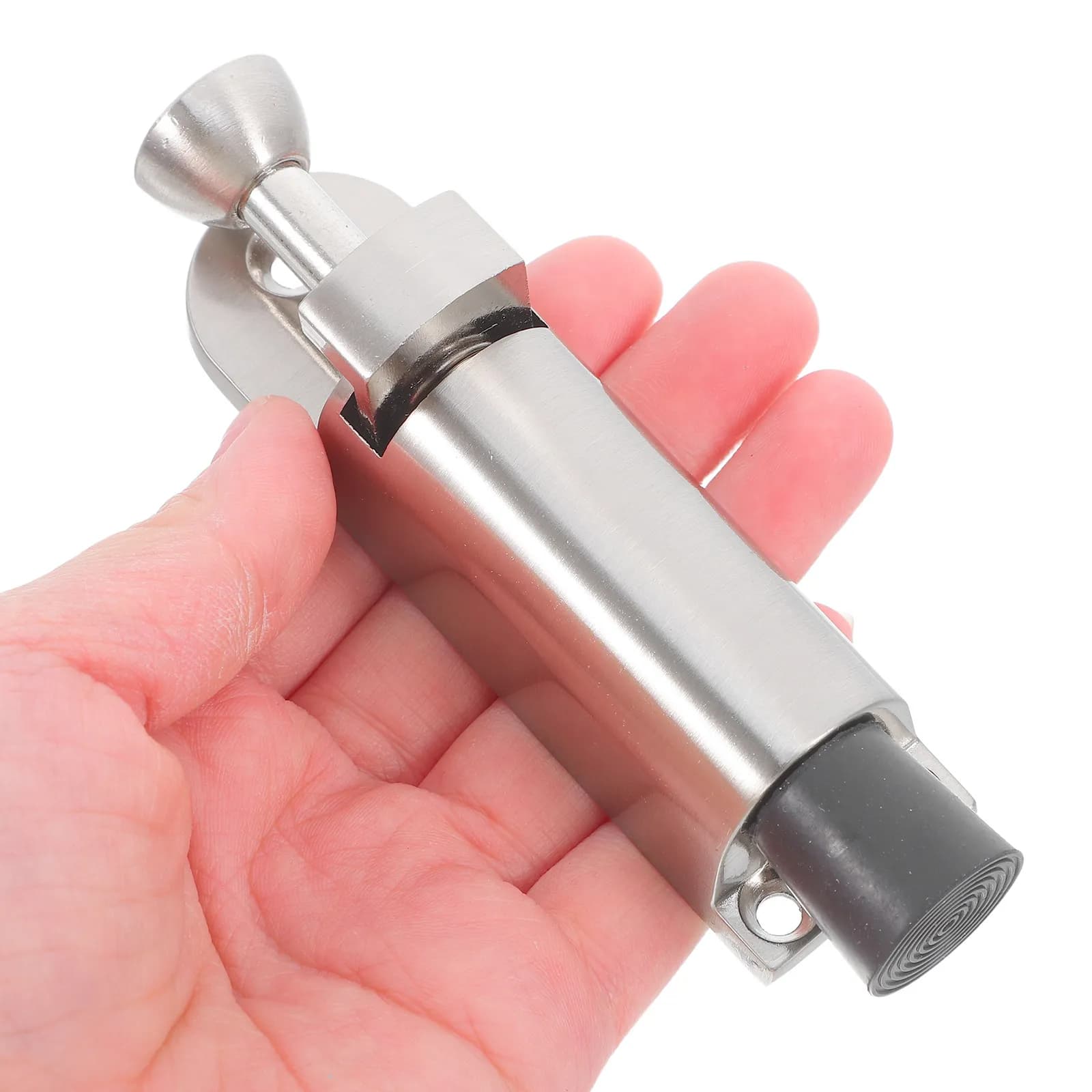 Kit Chiusura a Molla per Porte Doppie, Fermaporta a Pavimento in Lega di Zinco, Blocco di Sicurezza Resistente per Porte Francesi