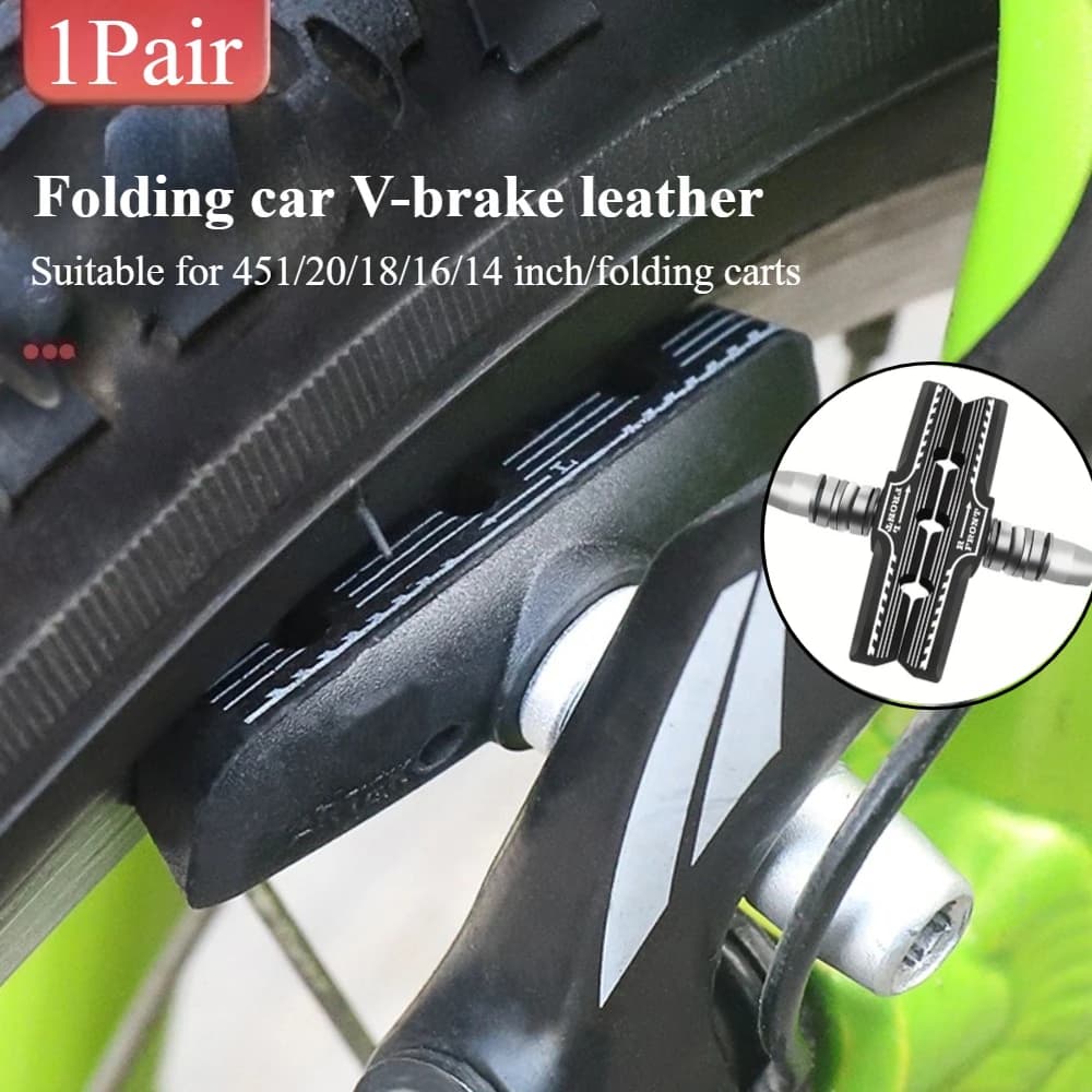 1 paio di pastiglie freno per bicicletta, gomma resistente all'usura, accessori per pastiglie freno V per mountain bike a basso rumore