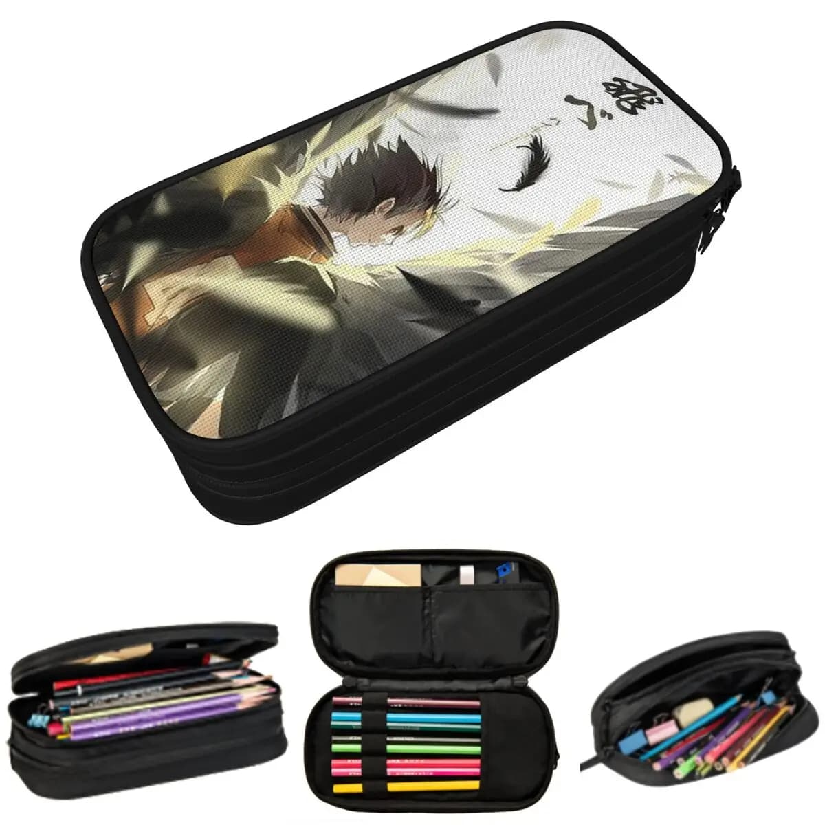 Astuccio Haikyuu Nishinoya Yuu Anime Giapponese per Studenti, Porta Penne e Cancelleria, Borsa Portaoggetti per Scuola