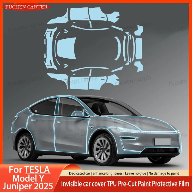 Per Tesla Model Y Juniper 2025 TPU resistente ai graffi invisibile carrozzeria auto pellicola protettiva per vernice pretagliata adesivo kit reggiseno trasparente per auto