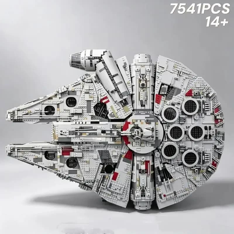7541PCS Star Plan Luxury Spacecraft Millennium Ship Falcon Building Blocks DIY Assembly Model Festival Gifts For Adults Fans