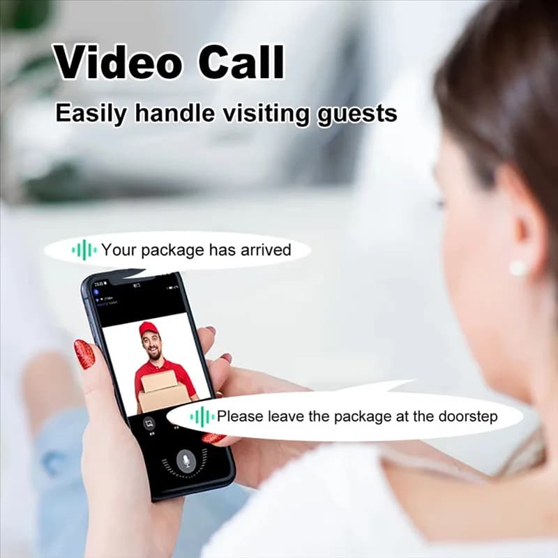 【Must-Haves】 Videocamera per campanello WiFi wireless Videocitofono bidirezionale Campanello Smart Home Cambio vocale Campanello Telecamera per visione notturna