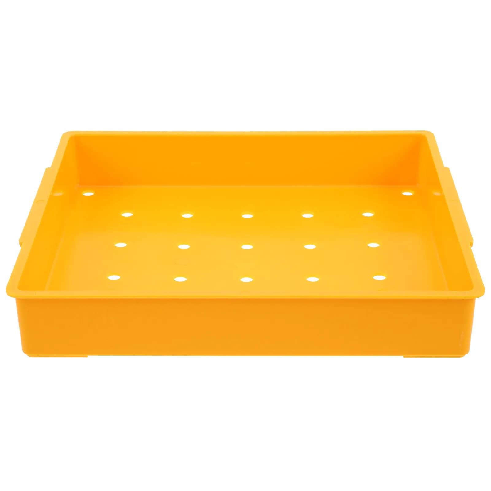 Golf Ball Tray 30 Ball Capacity Yellow ABS Square Space Saving Holder for Practice Range Training Storage