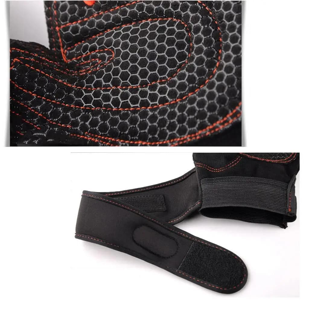 Outdoor Gloves Padding Half Finger Breathable Adjustable Nylon Material Suitable for Gym Workout Mountaineering Biking