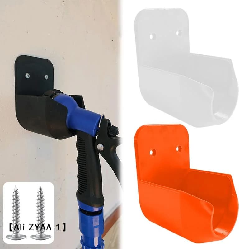 【A】Wall Mount Garden Hose Nozzle Bracket With Screws And Leakage Hole For Garden Irrigation Car Washing Garden Storage Tools