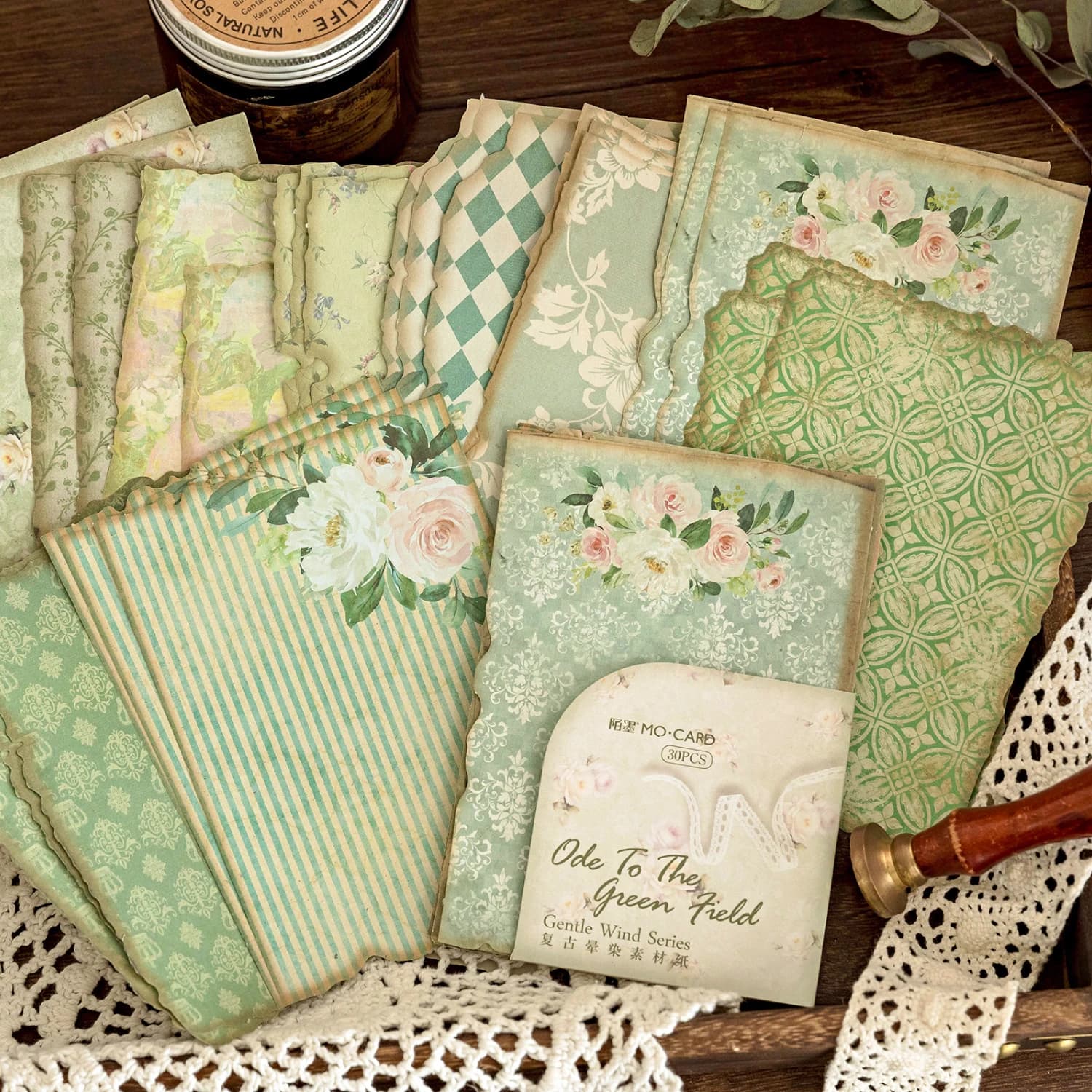 30 fogli di diario vintage per scrapbooking, materiale, etichette, carta per diario, quaderno, pianificatore, forniture artigianali fatte a mano