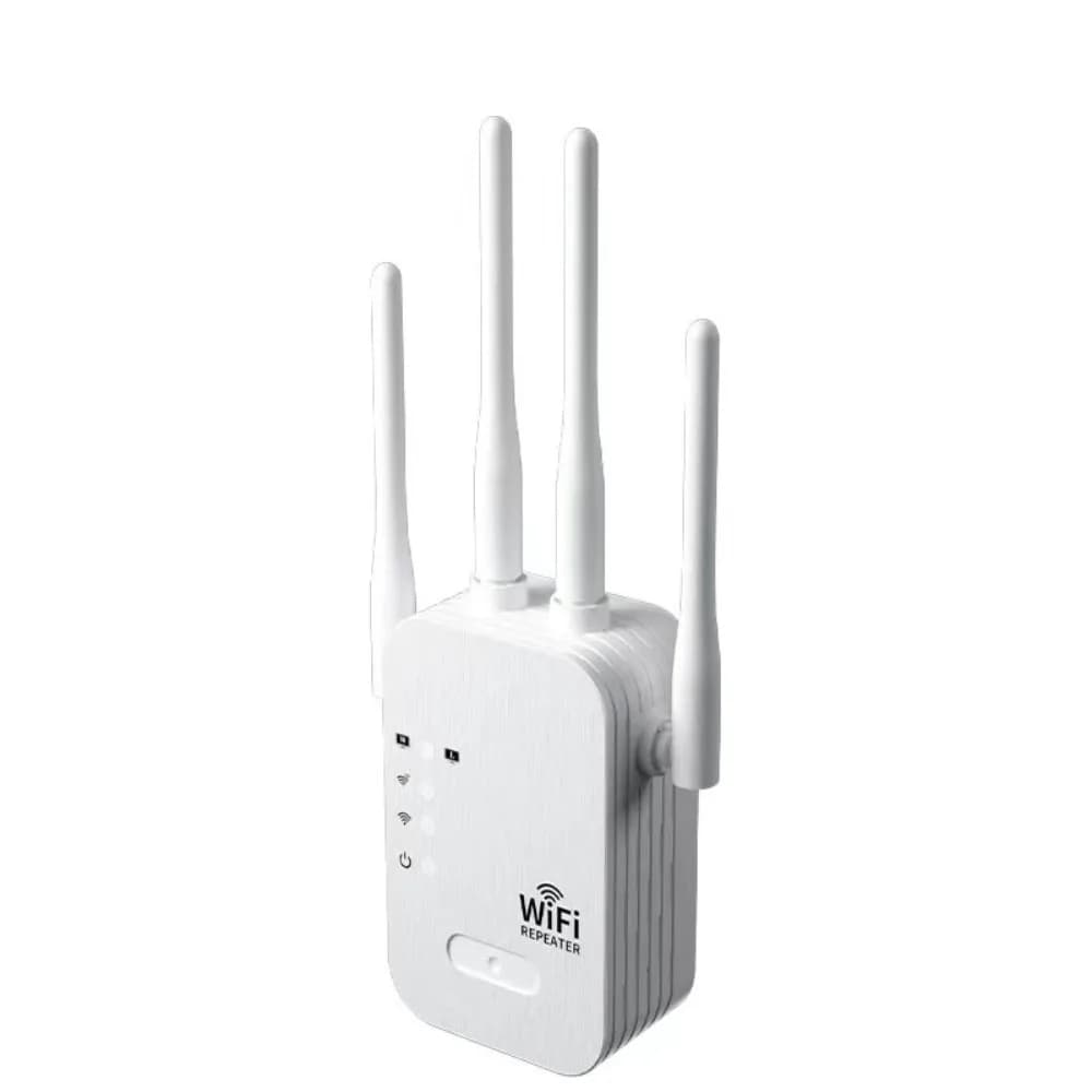 Ripetitore WiFi a 4 Antenne con Ampia Copertura, Amplificatore di Segnale WiFi ad Alta Velocità e Stabile, Dissipazione del Calore, Dual Band, per Ufficio