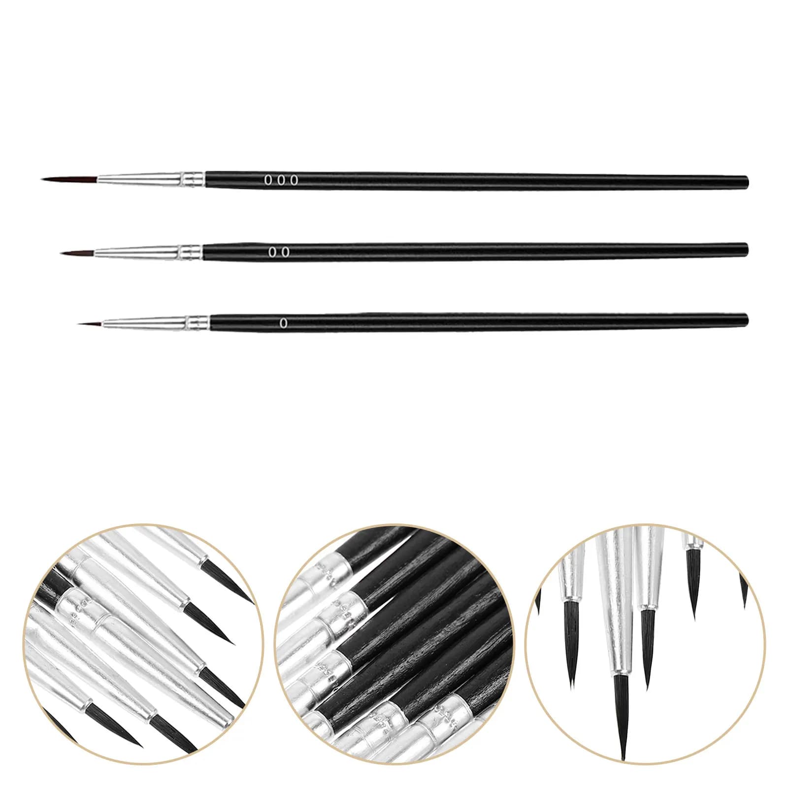 30Pcs Detail Painting Brush Set Miniature Art Brushes Fine Pointed Paintbrushes for Acrylic Watercolor Oil Painting Brush