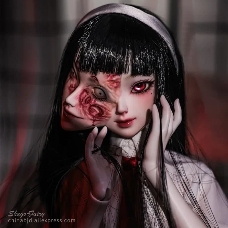 Nuovo Secondo Design BJD Due Faccia 1/4 Mio Set Completo Magnete Tomie Fantasma Viso Rimovibile Nuovo Ricostruire Vita Più Sottile Corpo Bambole BJD