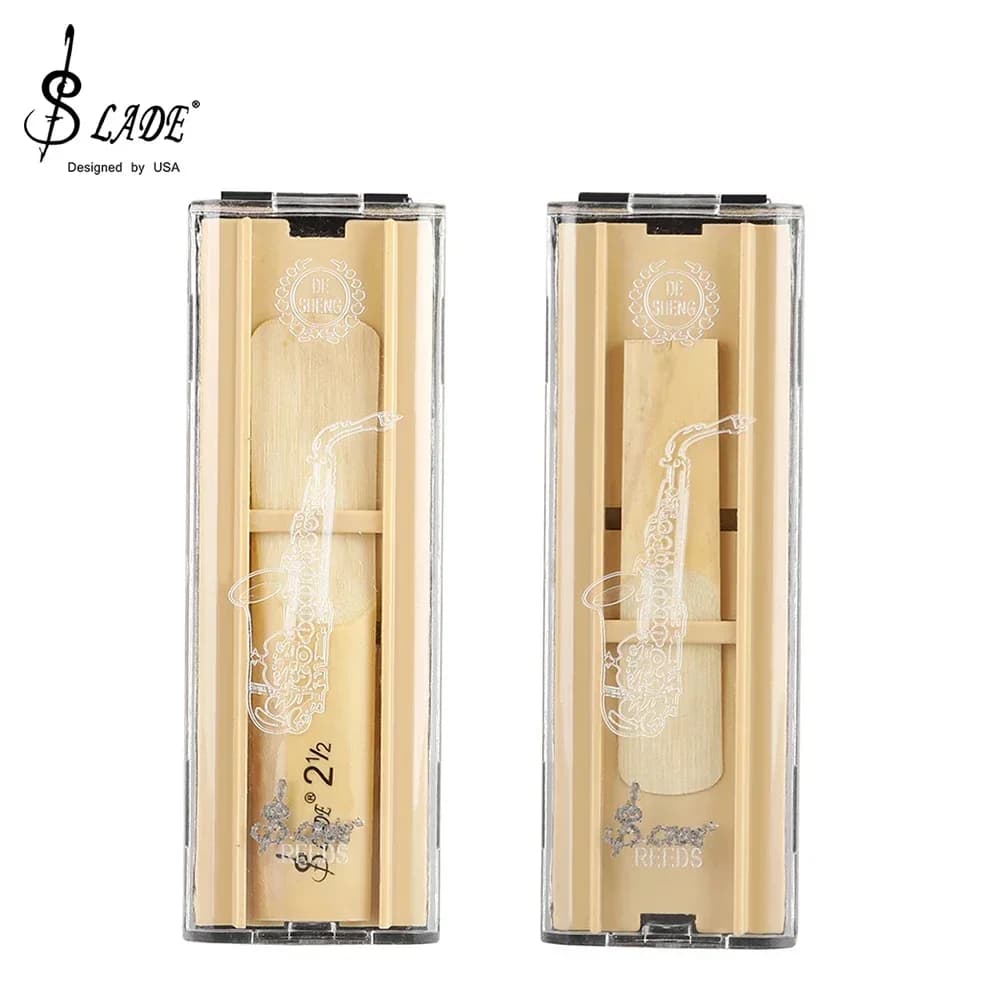 SLADE Reeds Case Saxophone Clarinet Oboe Reeds ABS Transparent Case Storage Box Universal Waterproof Wear 2 Grids Accessories