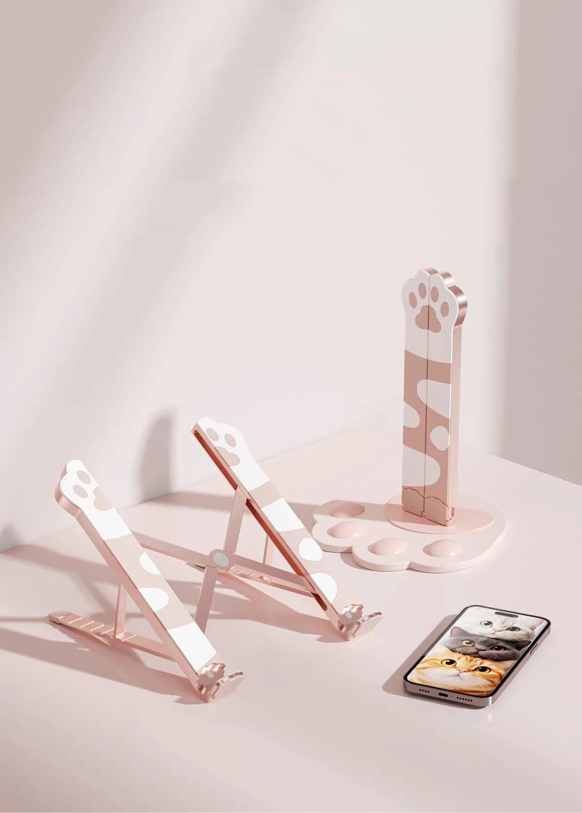 SayRose Laptop Stand, Foldable and Portable Adjustable Aluminum Desk Heightening and Heat Dissipation Bracket.