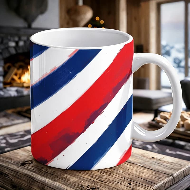 Tazza con stampa bandiera americana e bottone a forma di chiave - Rossa, Bianca e Blu, con funzione apribottiglie per l'evento calcistico principale del 2026