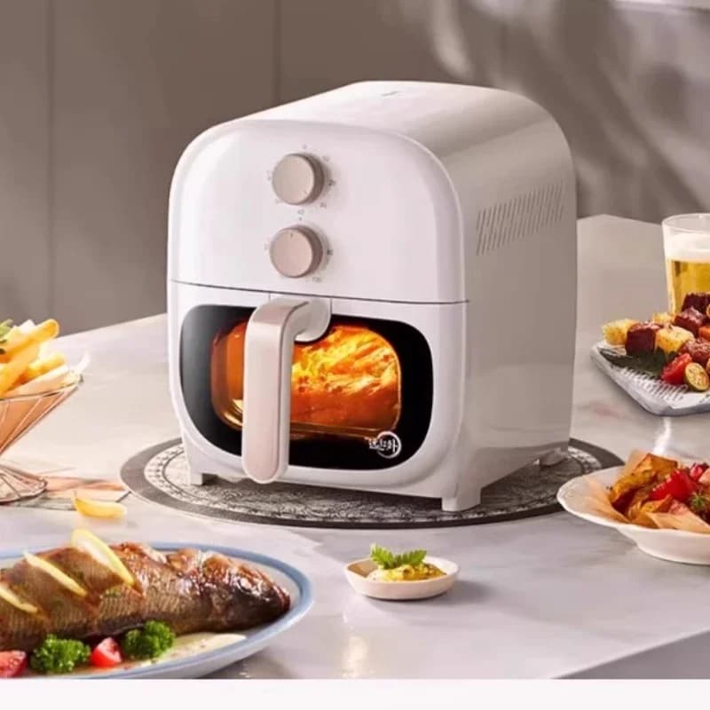Home Air Fryer, Visible No-Flip Smart Electric Fryer, Large Capacity Oven All-in-One Cooker, High Temperature Frying Bakeware