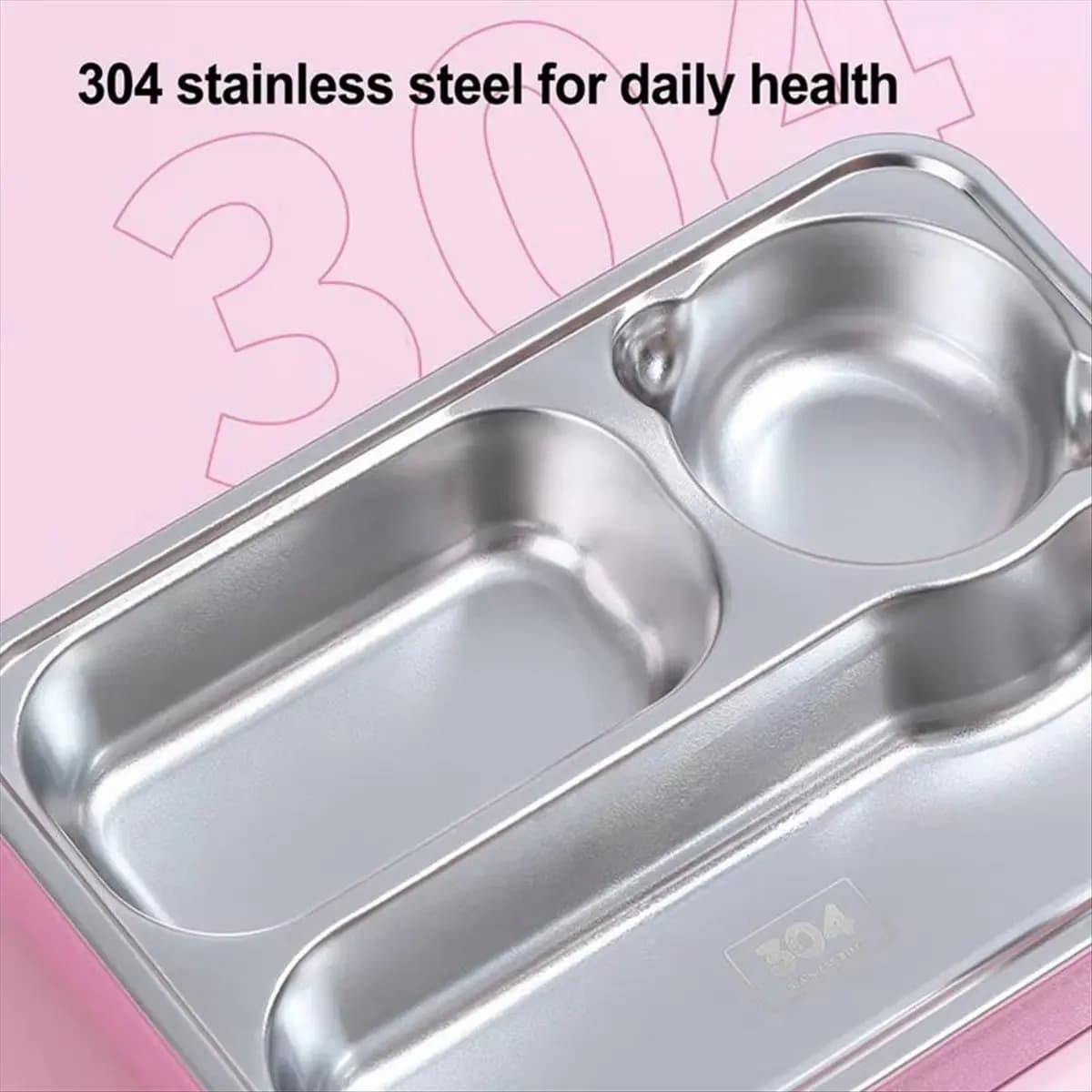 2026 Trend Student Lunch Boxs Stainless Steel Compartments Cartoon Pattern Lunchbox Food Containers for Children'S Adults Large