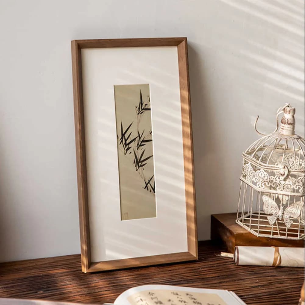 1Pcs Picture Frame Display Stand 10x30cm Decorative Wooden Photo Frame For DIY Poster Cards Picture Frame Home Decoration