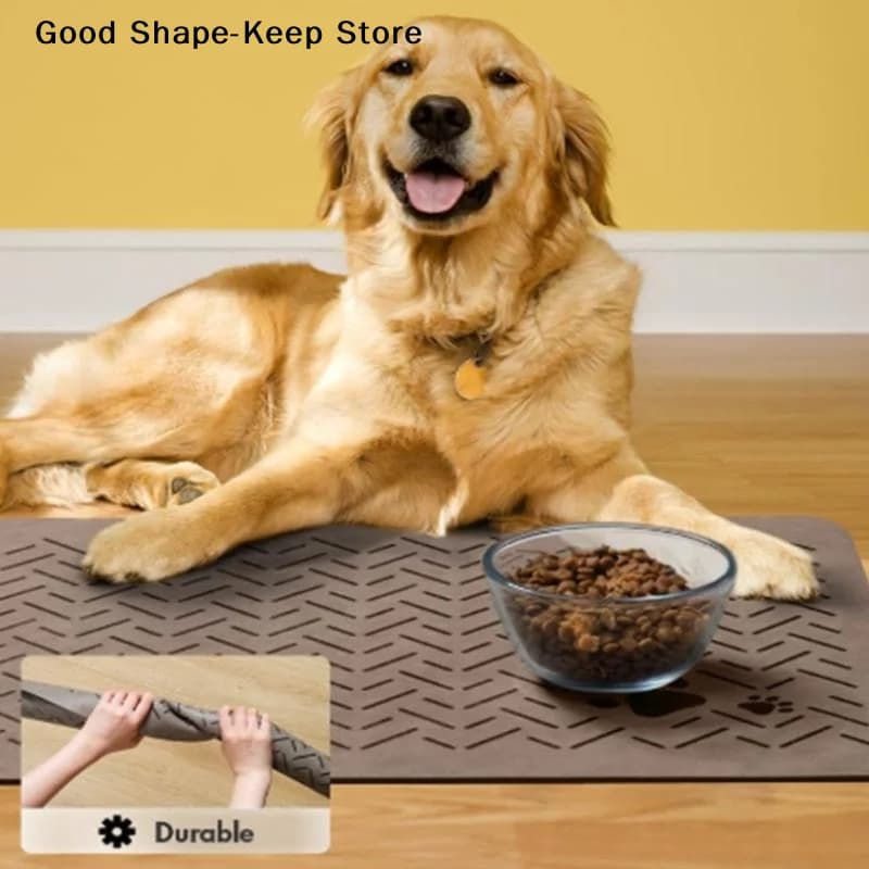 Tappetino Impermeabile in Gomma ad Asciugatura Rapida per Alimentazione Animali - Tovaglietta Assorbente per Ciotole di Cibo e Acqua per Cani e Gatti