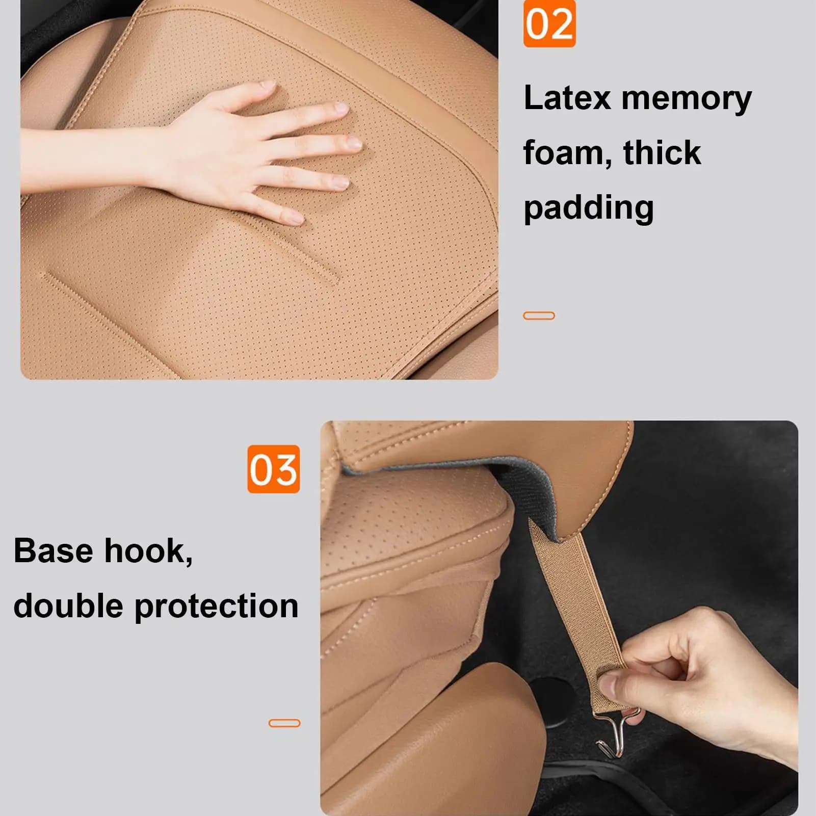 Prolunga per seggiolino auto Supporto per gambe Cuscino per sedile per auto Cuscino ergonomico Cuscini per sedie per viaggi a casa Camion Berlina SUV RV Viaggio su strada Lungo