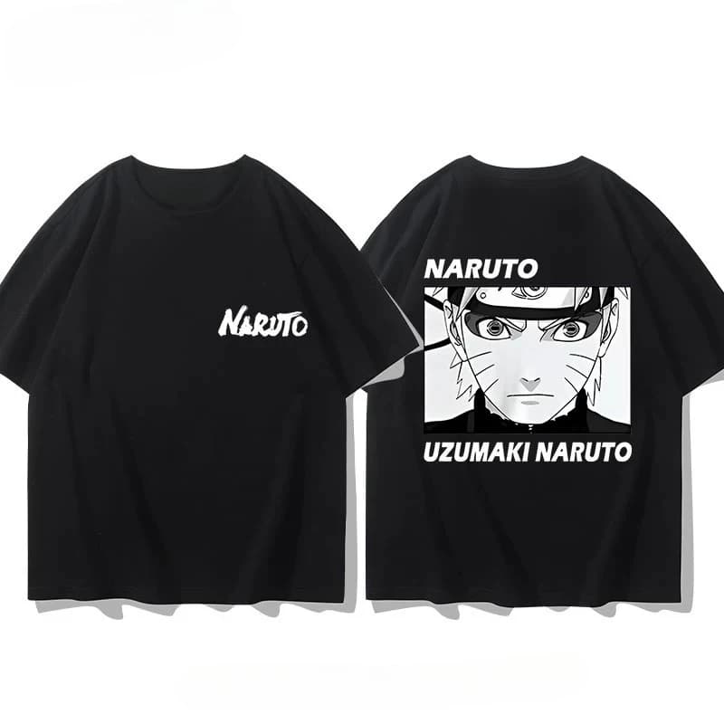 2026 Naruto Anime T Shirt Men 100% Cotton High Quality Luxury Designer T-shirt Summer New Uzumaki Graphic Printed Tees Tops Male