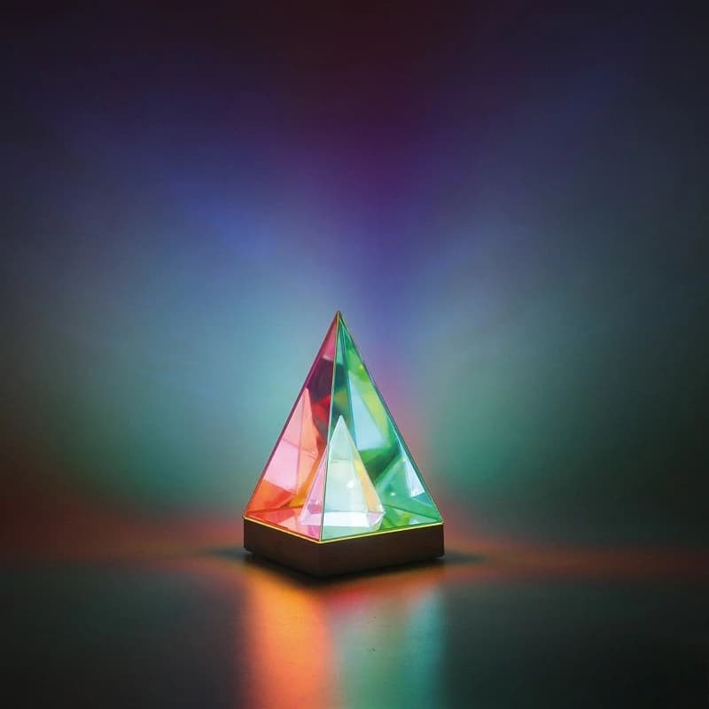 Creative Gift Colorful Acrylic Neon Night Floor Lamps Desktop Atmosphere Table Lights Bedroom Triangle Cube Portable Ornaments