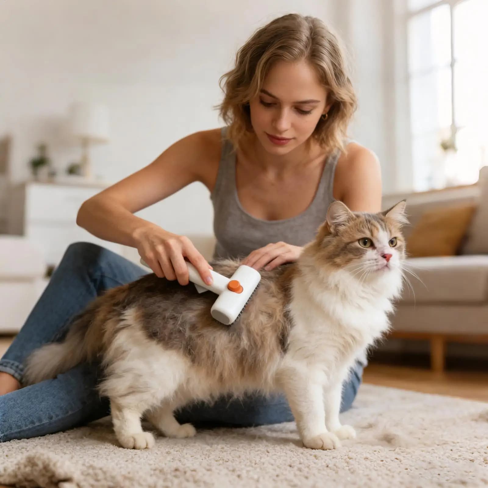 Spazzola per la rimozione del pelo del cane, autopulente, professionale, per la toelettatura di cani, gatti, cuccioli, cavalli, per il bagno e il lavaggio
