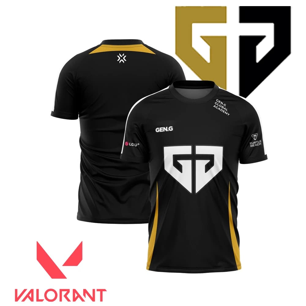 2024 New GEN G E-Sports Culb Supporto Jersey Valorant Giochi Uniforme Uomo T-shirt Sport Contest Training Traspirante Unisex Magliette e camicette