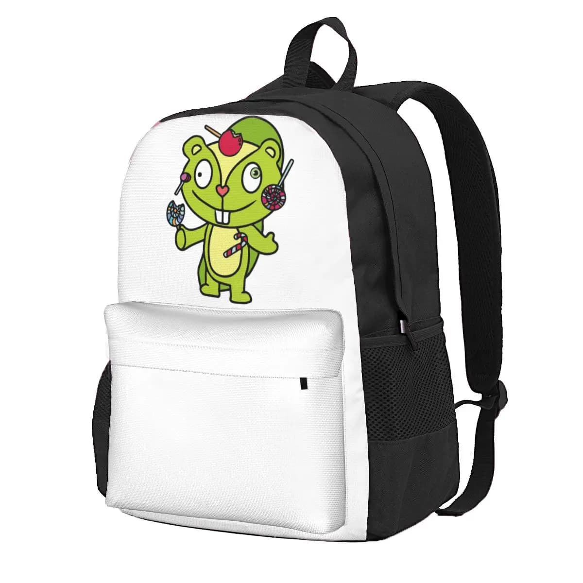 Happy Tree Friends - Zaino per studenti Nutty, borsa da scuola, zaino da viaggio per escursioni, per uomo e donna, borsa a tracolla alla moda