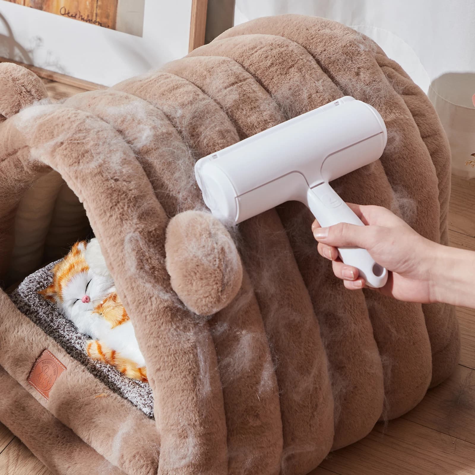 Rullo per la rimozione dei peli degli animali domestici Rullo riutilizzabile per pelucchi su entrambi i lati per vestiti per mobili