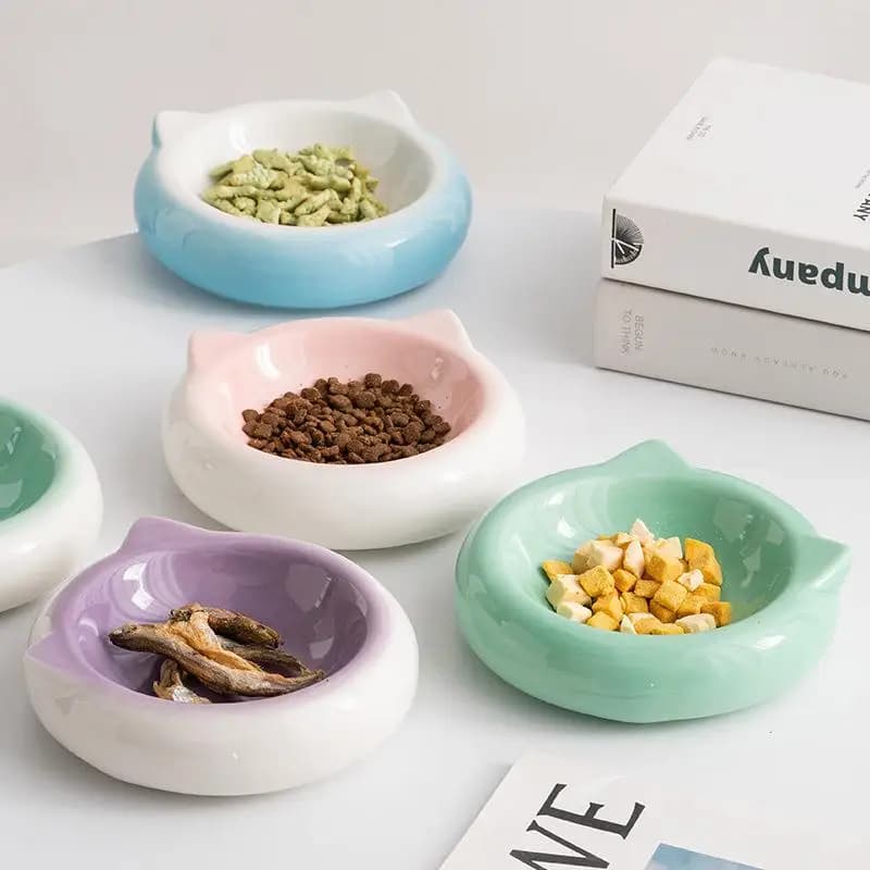 Modern Simple Cerc Food Bowl Anti-Flip Dog Water Bowl Pet Di Plate Small Dog Feeder Bowl Drinking Bowl