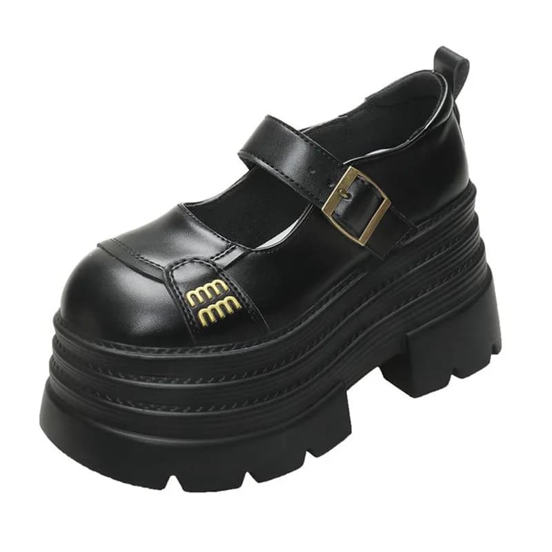Nuove Sneakers da Donna in Pelle Verniciata Stile Britannico con Tacco Alto 10cm e Piattaforma, Scarpe Casual Primaverili e Autunnali