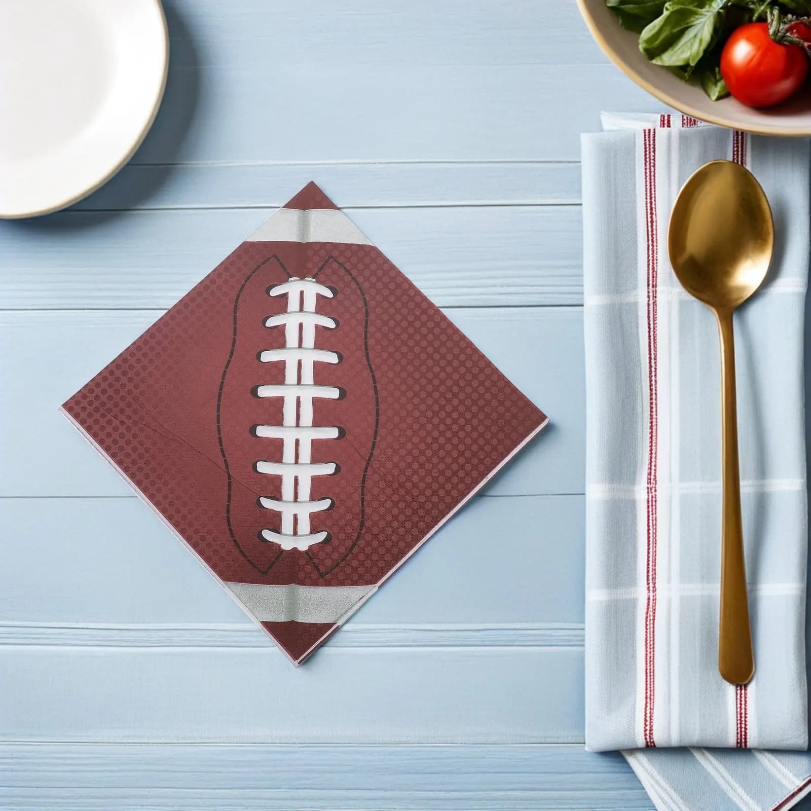 48 Tovaglioli per Feste a Tema Rugby, Stampa Calcio, Decorazioni per Eventi Sportivi, Compleanni, Tailgate, Ristoranti, Forniture per Bevande