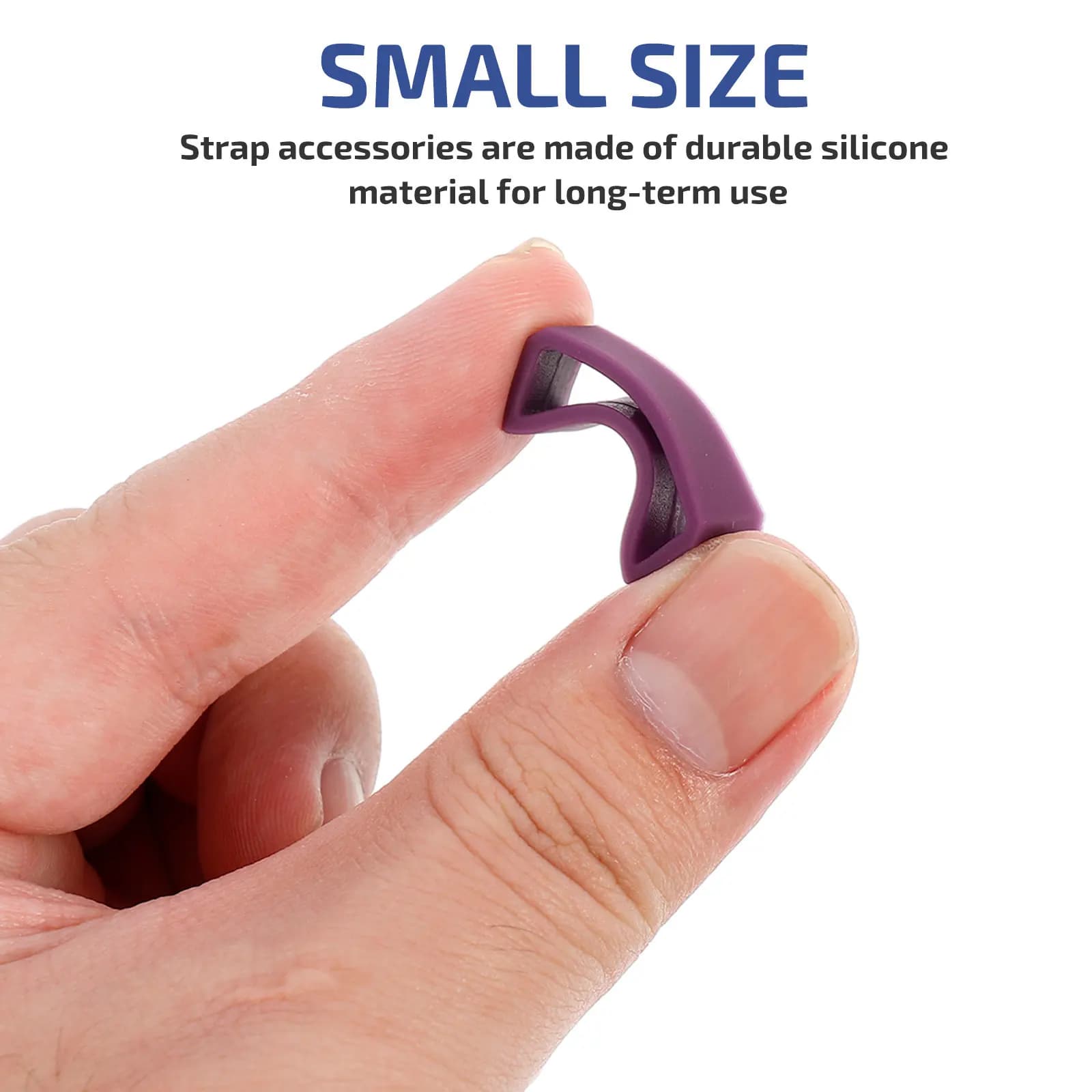 10 Pezzi Anelli di Fissaggio per Cinturini Smartwatch, Accessori di Ricambio in Silicone Flessibile per Cinturini Orologi