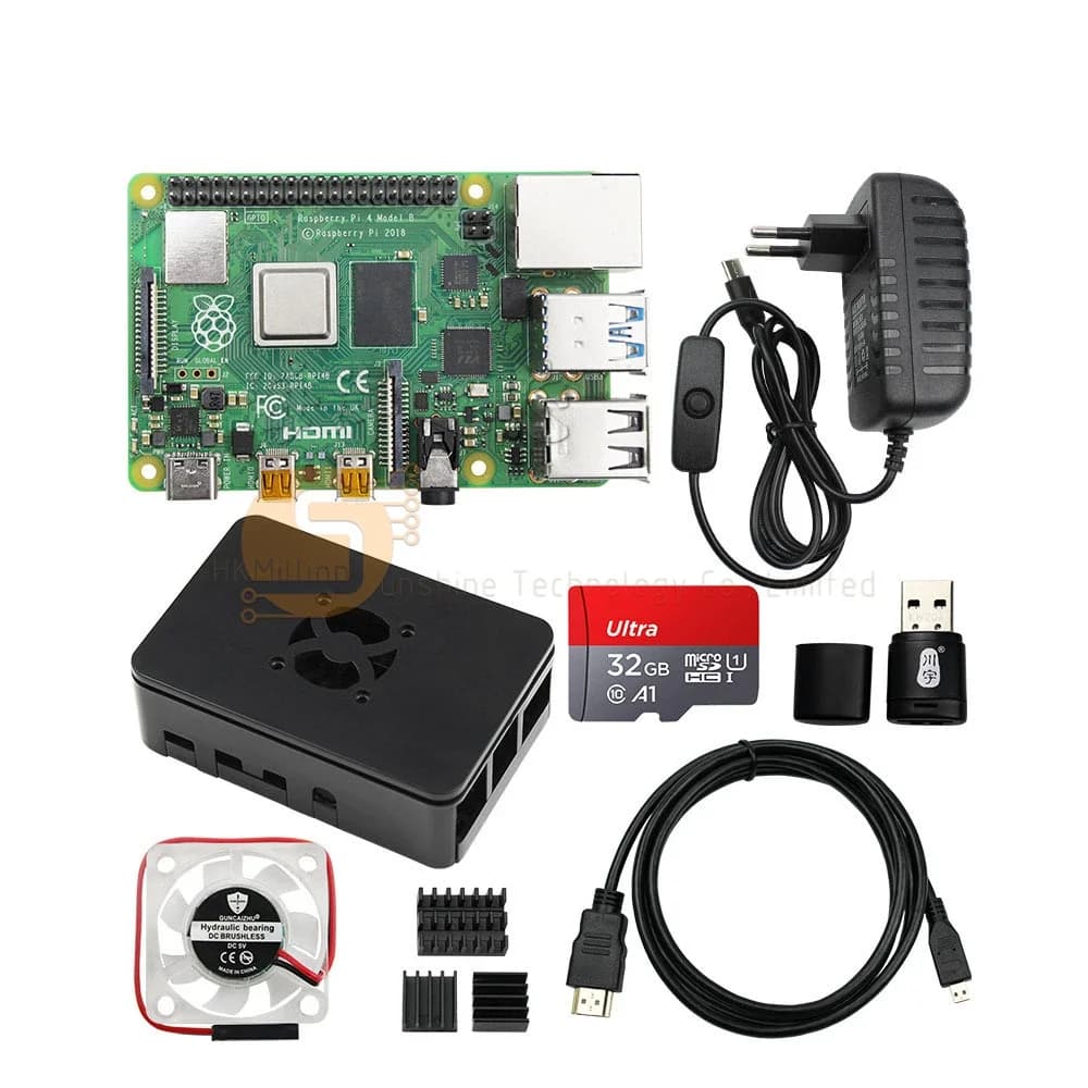 Starter Kit Raspberry Pi 4 8G 4G 2G - Edizione 32 64 GB, custodia Raspberry Pi 4 con ventola PWM, alimentatore, cavi HDMI per Pi 4B