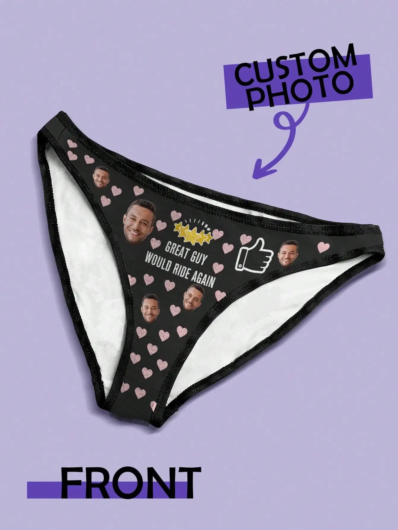 Custom Face Thong For Her Personalized Photo Underwear Valentine Gift For Girlfriend Wife Funny Gift Anniversary