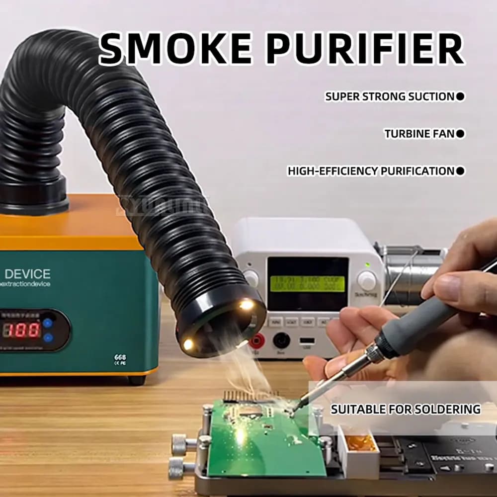 Removable purification smoking machine, smoking machine circuit board welding, smoke exhaust equipment, smoking machine