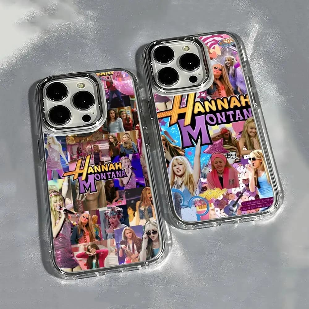 H-Hannah M-Montana Phone Case For Iphone 17 Pro Max 14 16 Plus 13 15 Pro Max 12 Pro 11 Air Transparent Soft Cover