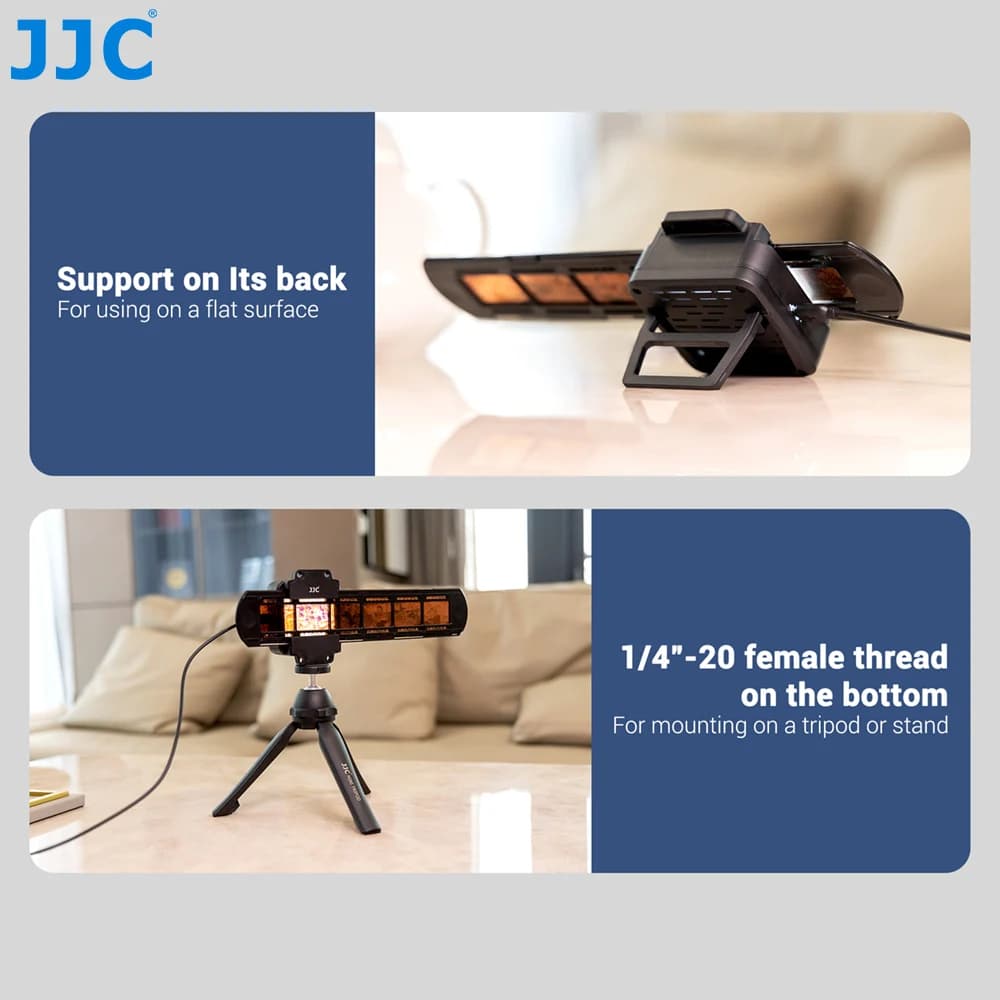 Kit di Illuminazione LED JJC per Scansione di Negativi 35mm, Scanner per Pellicole con Supporto per Strisce e Diapositive, Convertitore Digitale per Foto e Pellicole