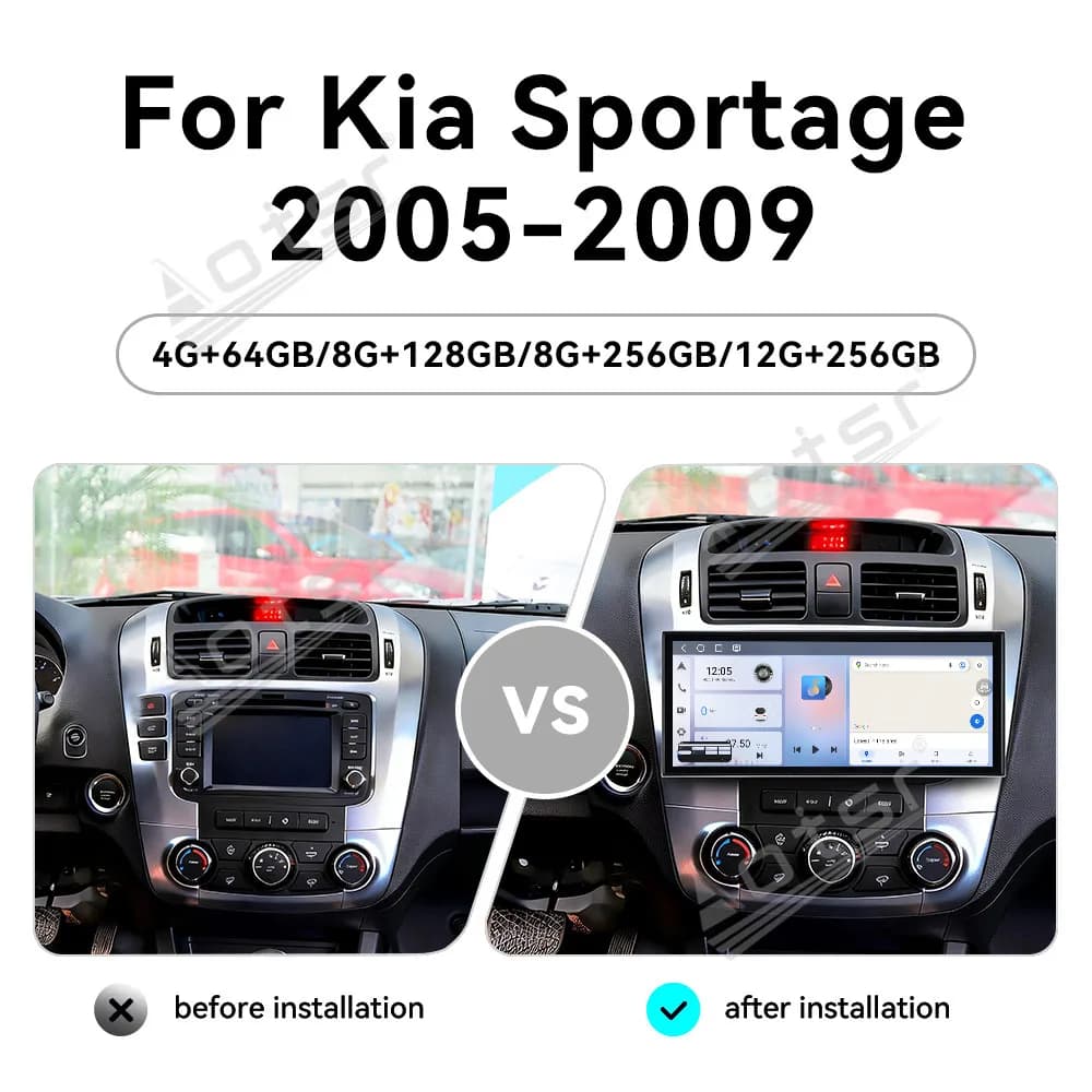 For Kia Sportage 2005-2009 Android 15 15.8'' HD Car Radio Car Multimedia Video Player GPS Navigation Carplay Unit DSP BT WIFI