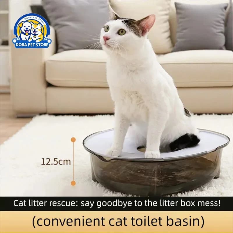 Bacino semichiuso per lettiera per gatti Toilette per gatti bacino antispruzzo antiodore per gatti che mantiene articoli