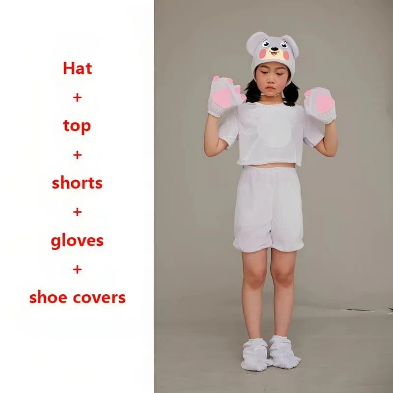 Costume cosplay orso per bambini animale orsacchiotto orso bruno cartone animato tre orsi tema festa di ballo spettacolo costume per bambini piccoli fyh45